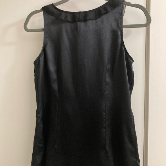 Black silk sleeveless top, NEW - Picture 3 of 4